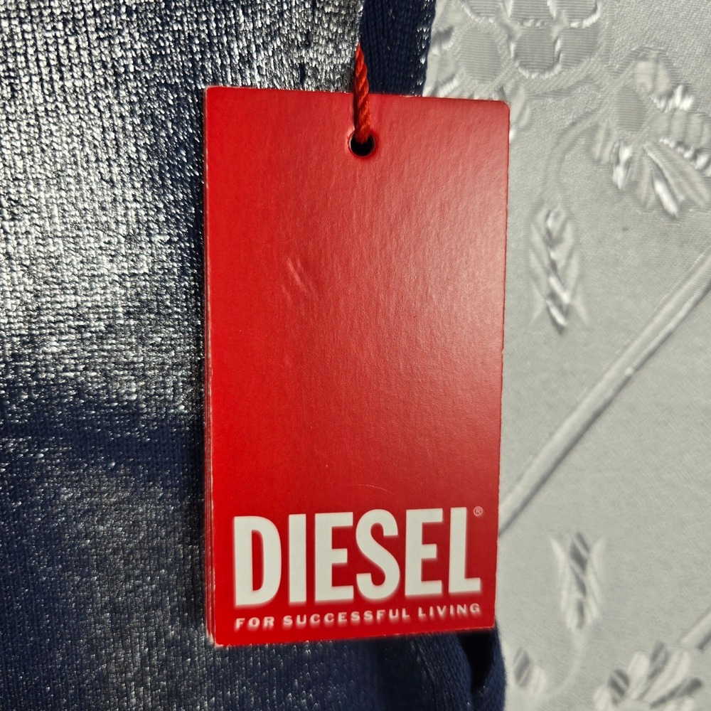 DIESEL M-IDONY ABITO Knitted Dress Blue Multi Woman Small Sleeveless Metallic - Picture 3 of 11